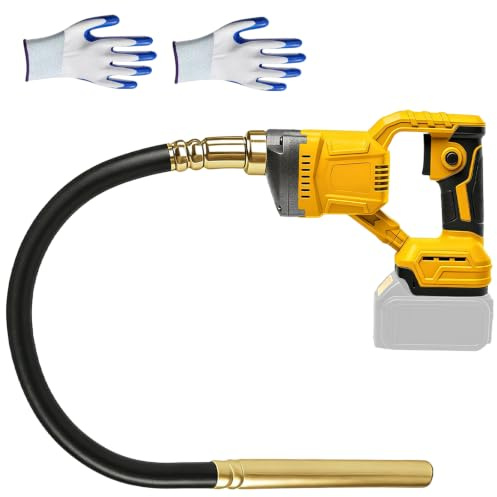 Cordless Concrete Vibrating Tool Concrete Vibrator for Dewalt 20V Battery | 600W Brushless Concrete Vibrator with 6000 RPM,Electric Concrete Vibrator with 3.8ft Shaft Rod,Portable Vibrator (No Battery)