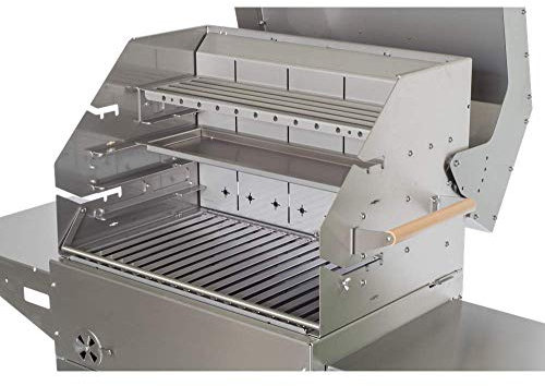 Profi Grill PG 600 Edelstahlgrill, Holzkohlegrill, Hendlgrill, Spießgriller, Feuerstelle