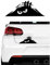 mural stickers Adesivo Divertente Mostro con Gli Occhi, autoadesiva Decalcomanie Autoadesivo per l'automobile, Auto, Moto, Scooter, Notebook, Porta, Frigorifero, Parete Nero