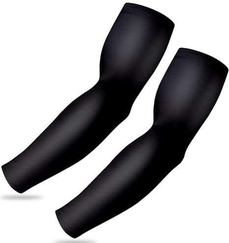 Tough Outdoors 2er Set Armlinge für Damen Herren Teenager - 2x Armschoner Ärmlinge Armstrumpf - 2 Armlinge für Radsport Herren - Set Arm Sleeve Basketball Volleyball