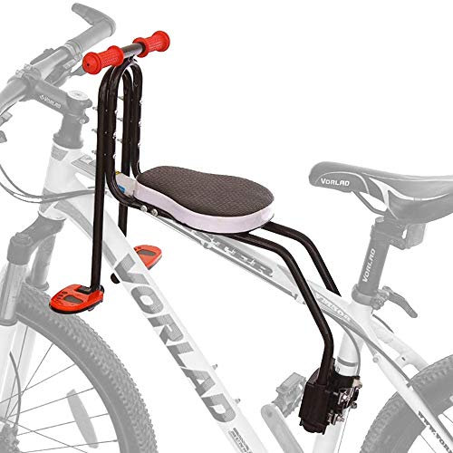 Fayelong Kinderfahrradsitz, Tragbarer, Faltbarer Und Ultraleichter Kinderfahrradsitz Mit Fronthalterung Baby-Kinderfahrradträger Mit Handlauf Und Pedal Für Erwachsenenfahrräder