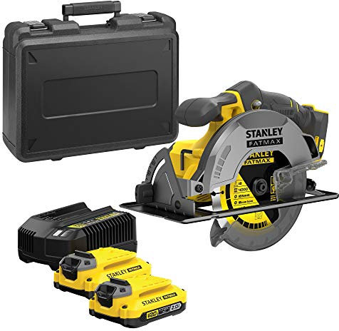Stanley FatMax SFMCS550M2K-QW Sega Circolare V20 Brushless a Batteria 18V, 4.0Ah