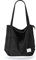 KALIDI FANCY FOREST lidi Damen Cord-Tragetasche, Reißverschluss, lässige Handtasche, große Kapazität, Schultertasche mit Taschen, Schwarz