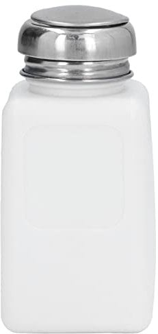 200ML Alcohol Dispenser Press Type Solvent Dispenser Push Type Anti-Static Alcohol Bottle ESD Safe Anti Static Square Bottle with Stainless Steel Lid