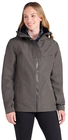 Mountain Warehouse Arlberg Womens 2.5 Layer Waterproof Jacket - Breathable Ladies 2 in 1 Coat, Waterproof Zips & Taped Seams - Spring Summer, Wet Weather, Outdoors Dark Khaki Women's Size 14