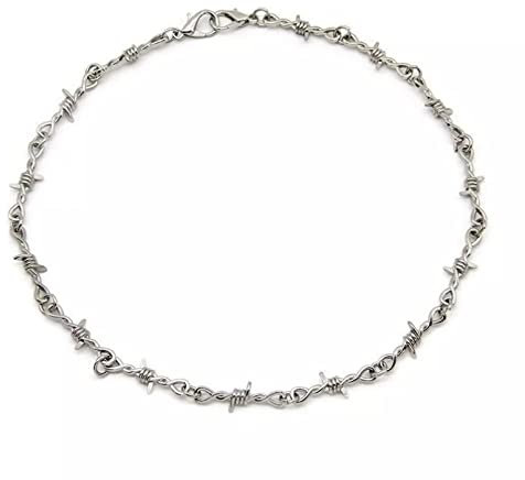 Collana Pendente Moda Uomini e Donne Unisex Spine e Spine Collana Hip Hop Filo d'Acciaio Avvolgimento Collana distintiva Regali per Feste di Gioielli