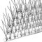 OFFO Pinchos Antipalomas, Pinchos para Palomas Inoxidable de 1,3cm,Pinchos Palomas Exterior Resistente para Balcones, techos, Jardines o barreras privadas.