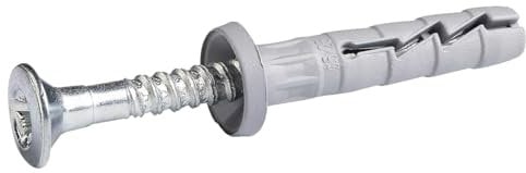 Rawl FX-N-C Nylon Hammer In Fixing with Cylindrical Head Screw 6mm 40mm Pack of 100