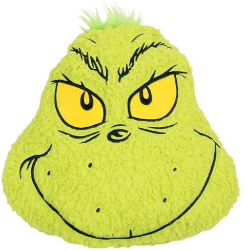 sarcia.eu Grinch Grünes Dekokissen, weich 38x40 cm Oeko-TEX