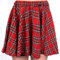 Mini jupe patineuse évasée taille haute extensible pour filles, enfants, femmes, pour l'école, la danse, la gym, la danse, Tartan à carreaux rouges, 9-10 ans