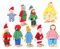 BESTonZON 9St Puppe Weihnachten Dolls Kinderspielzeug Holzhäuser für Weihnachten Spielzeuge Spielset aus Holz Spielzeug für Familienrollenspiele Rollenspielzeug für die Familie Mini
