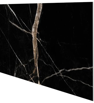 Wandverkleidung vilo SPC Fliesen Innenpaneel Marmoroptik schwarz 30x60cm 4mm 13 Platten 2,34qm