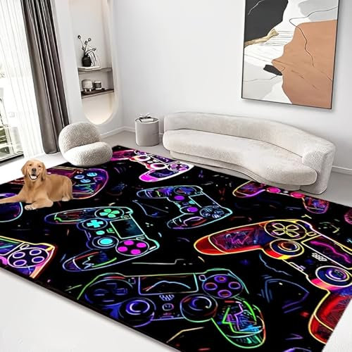 PERFECT LASER Gaming Area Rugs for Boys,Boys Rugs Video Gaming Rugs for Bedroom Living Room Playroom,Non-Slip Carpet Decorative Floor Mat(47 x 31)