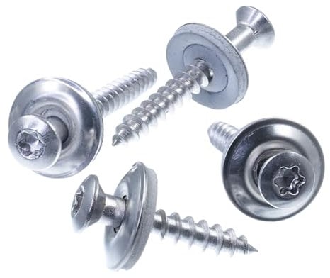 SECCARO Lot de 100 vis étanches 4,5 x 30 mm en acier inoxydable A2 rondelle d'étanchéité EPDM 15 mm TX/six pans creux