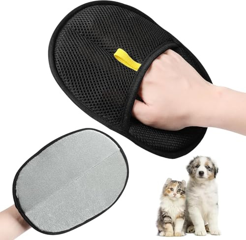 Fellmagnet Handschuh,2026 New Pet Hair Remover Glove,Wiederverwendbare Antistatische Handschuhe Doppelseitige,Für Haarentfernung und Schönheitszwecke Für Sofas,Verwendet für Reinigung (1PCS)
