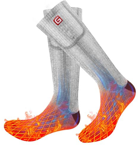 Svpro Calcetines eléctricos Recargables,Calcetines a batería de 4000mAh para Hombres y Mujeres,Calcetines eléctricos Lavables y calefaccionados