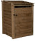 Wheelie bin storage pressure treated garden recycling store lid shed outdoor trash cover (Single, Without recycling shelf, Brown)