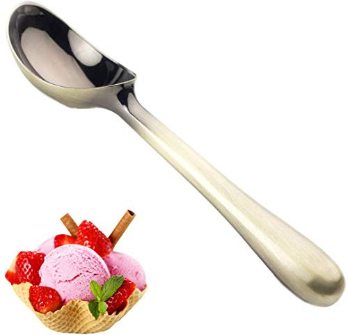Brass Ice Cream Scoop - Fashionable Colour Design. Strong Spoon & Handle. Handheld Kitchen Tool for Scooping/Spooning Ice Cream & Sorbet. by Sabatier