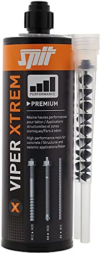 Scellement chimique vinylester VIPER XTREM pour scellements fers à béton et tiges filetées cartouche de 280ml