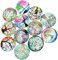Artibetter Glas Cabochon Glasmosaik Runde Lebensbaum Muster Kristall Glas Halbrund Kuppel Flatback Aufkleber für DIY Basteln Anhänger Schmuck Herstellung 20MM 20 Stück