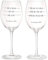 Les Vilaines Filles 40-VF-054 Verres à vin Niveaux Rire Discret Gras de Baleine Apéro avec Belle-mère chéri copines Coffret de 2 Assortis Transparent et Noir Verre D9 x H24 cm chacun 500ml