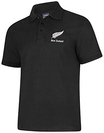 Neuseeland Design Poloshirt - Unisex - Farbe Schwarz - XS bis 8XL, Schwarz , S