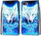 nancencen Kompatibel mit iPhone 7 / iPhone 8 / iPhone SE 2020 Handyhülle, PU Leder Flip Cover Wallet Hülle (Anti-Fall) - Weißer Wolf