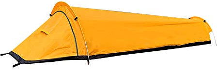 1 Person Wanderzelt, Ultraleichtes Biwaksackzelt Wasserdichtes Tragbares Campingzelt Schnellaufstellbarer Schlafsackbezug Biwaksack mit Tragetasche Für Das Überleben Im Freien (Gelb)