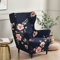 Highdi 2 Teilig Ohrensessel Überzug, Sessel-Überwürfe Ohrensessel Schonbezüge Bezug Sesselhusse Elastisch Stretch Tiger Stuhlbezug mit Armlehne Hohe Rückenlehne Universal (Duftende Blume Blau)