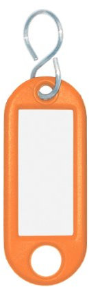 WEDO 262813406 Schlüsselanhänger zum Beschriften | orange | 100 Stück | mit S-Haken