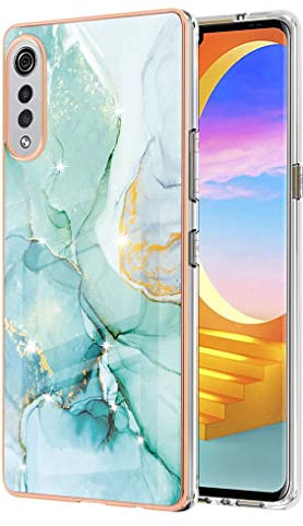 SEAHAI Hülle für LG Velvet 5G/4G, Bunte Muster Ultra Dünn Glänzend Weich Silikon TPU Stoßfest Handyhülle Cover Flexibel Handytasche Schutzhülle - Grün