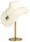 GemeShou Busto porta-collane beige per ragazze, organizzatore gioielli appeso in velluto, manichino collane piccolo, esposizione collane metallo vendita【Beige】