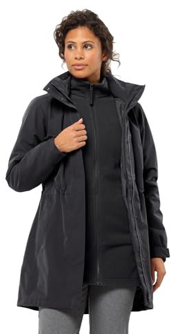 Jack Wolfskin Cappotto Ottawa Donna, Nero, XS