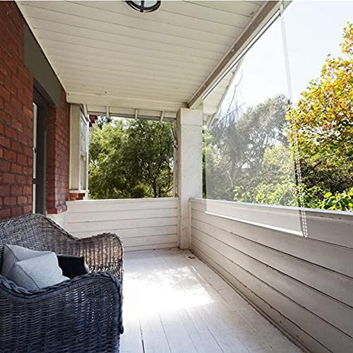 FUFU Seitenzug- & Springrollos Outdoor Vorhänge Rollo Rollos ,Außenterrasse Transparenter Kunststoff-Rollo, für Veranda,Pergola, Cabana, überdachte Terrasse, G(Size:100cm×160cm(39.3×63))
