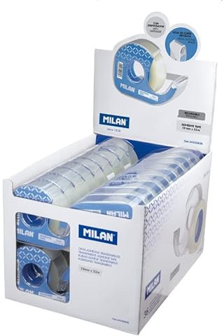 Scatola espositiva 36 dispenser nastro adesivo trasparente lucido 19 mm x 33 m MILAN®