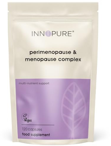 INNOPURE Perimenopause & Menopause Complex Supplements (4 Month Supply) Red Clover, Wild Yam, Maca, Sage and Vitamins Including B6 for Hormone Regulation, 120 Capsules, UK Made