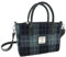Glen Appin Maia Gifts Grey and Black Tartan Harris Tweed Brora Small Tote Bag
