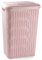 AC - Cesto para ropa sucia con tapa y asas - Estilo Rattan - Fabricado en españa - Cubo pongotodo para colada - Diseño imitación mimbre - Capacidad 60 Litros - 61,5 x 42,5 x 34 cm - Color Rosa