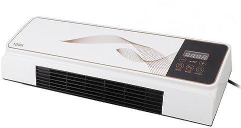 Chauffage Mural électrique, 220 V, Coussinets Sous les Pieds, Minuterie de 1 à 6 Heures, Machine de Chauffage par Ventilateur pour Salle de Bain (Prise UE)