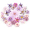 LARDUX 24 teste di fiori artificiali, piccole teste di fiori artificiali, grandi teste di fiori di seta, per fai da te, scrapbooking, matrimoni, feste, artigianato, decorazioni in lilla