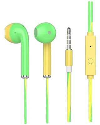 Cuffie intrauricolari cablate | Cuffie con filo | Tappi per le orecchie di diverse dimensioni per bambini, simpatici auricolari con filo, auricolari da donna con filo, cuffie intrauricolari con dimens