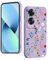 YUXING Silicone Cover per OPPO Reno11 F 5G / Reno 11F 5G - Moda Modello Carino Custodia Design Sottile Slim Cover Antiurto, Antiscivolo Elegante, Protezione Totale (Floral,Purple)