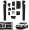 GAFAT New Dacia Duster 3 2024-2025 Non-Slip Rubber Mats, Centre Console Cup Holder Door Seam Mats, Accessories for Dacia Duster III (Black)