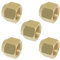 Hooshing 5 Stück Messing Flare Tube Fitting 5/16 Zoll OD Tube SAE 45 Grad Hex Flare Cap Female Seal Plug Fittings