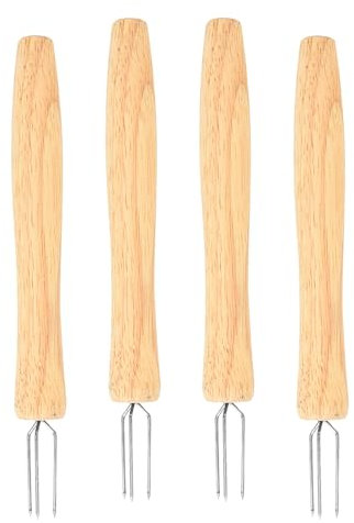 Biluer 4 Pieces Corn Cob Holder Potato Fork Shell Potato Picker