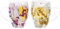 LeKuni Lot de 2 Tasses Double Paroi Avec Fleurs Séchées, 350ml Verre Double Paroi, Tasses À Expresso En Verre Transparent Pour Cappuccino, Expresso, Latte, Thé -Violet & Jaune