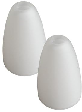 2 Stück Lampenschirm Schute Ersatzglas Lampenschirm G4 Opalglas weiß matt abgeschrägt/gerade Ø4,5cm (2x gerade G4 weiß)