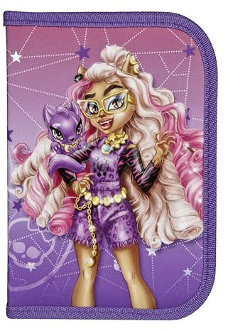 Scooli - Gefülltes Schüleretui Monster High - Federmäppchen mit hochwertigen Stiften & Zubehör - Ideal für Schule, Freizeit und unterwegs - ab 6 Jahren