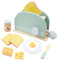 Coriver Wooden Kitchen Toys, 9 Piece Pop-Up Toy Toaster Play Set, Kids Role Play Toys, Kitchen Play Food Pretend Play, Toddler Toys for 3+ Years Kitchen Accessories