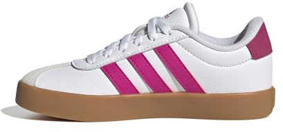 adidas Unisex Kids' VL Court 3.0 Sneaker, White/Shock Pink/White Glass, 26.5 cm